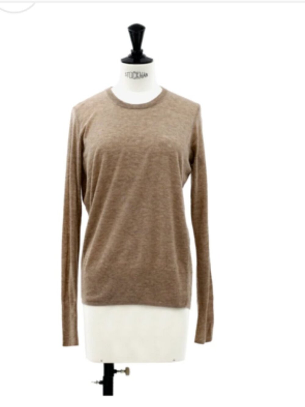 C.T. Plage Womens original wool pullover, lightweight, camel, Size 38